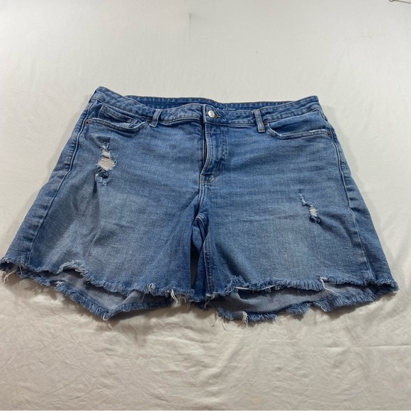Old Navy Pants - Old Navy Shorts O.G. Loose High Rise Women 18 Distressed Jean Shorts Frayed Hem